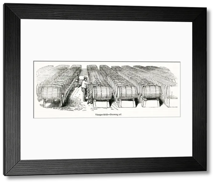 Framed Print : Scene inside a vinegar and wine factory, South London Framed Print : Scene inside a vinegar and wine factory, South London
