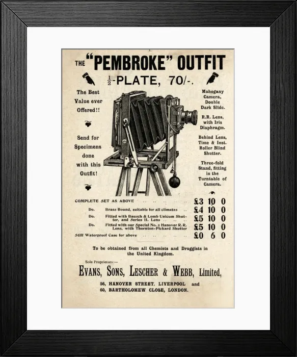 Framed Print : Camera advertisement Framed Print : Camera advertisement