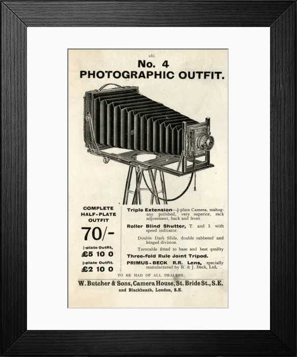 Framed Print : Pembroke camera advertisement Framed Print : Pembroke camera advertisement