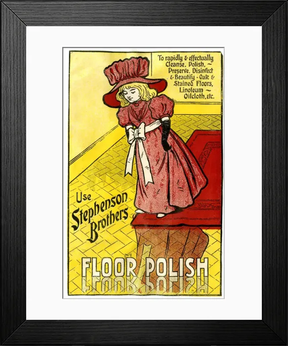 Framed Print : Advert, Use Stephenson Brothers Floor Polish Framed Print : Advert, Use Stephenson Brothers Floor Polish