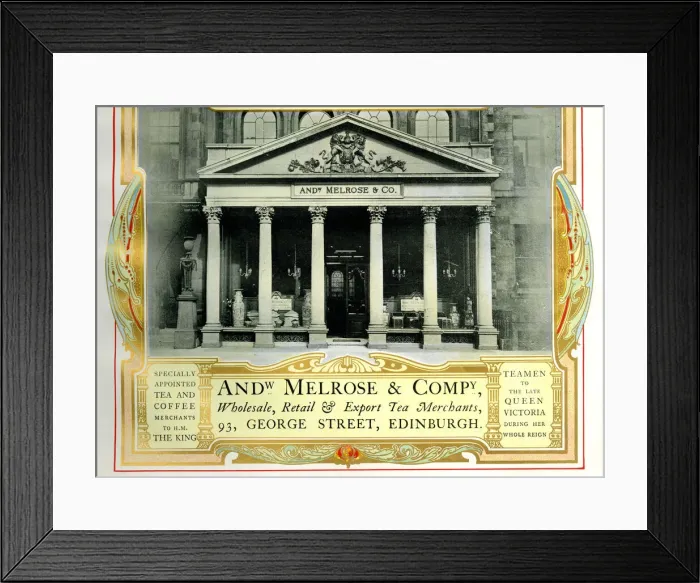 Framed Print : Andrew Melrose, Tea Merchants, Edinburgh, Scotland Framed Print : Andrew Melrose, Tea Merchants, Edinburgh, Scotland