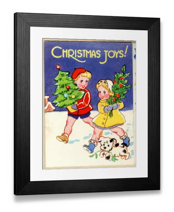 Framed Print : Christmas card, Christmas Joys Framed Print : Christmas card, Christmas Joys