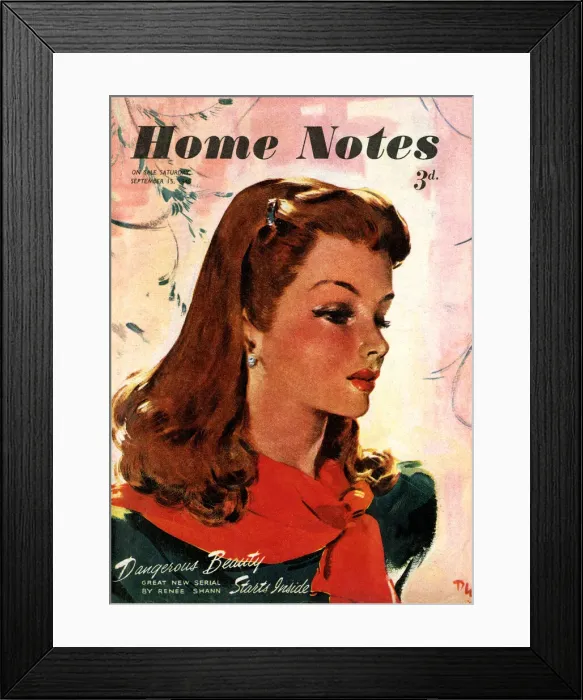 Framed Print : Cover design, Home Notes, September 1945 Framed Print : Cover design, Home Notes, September 1945
