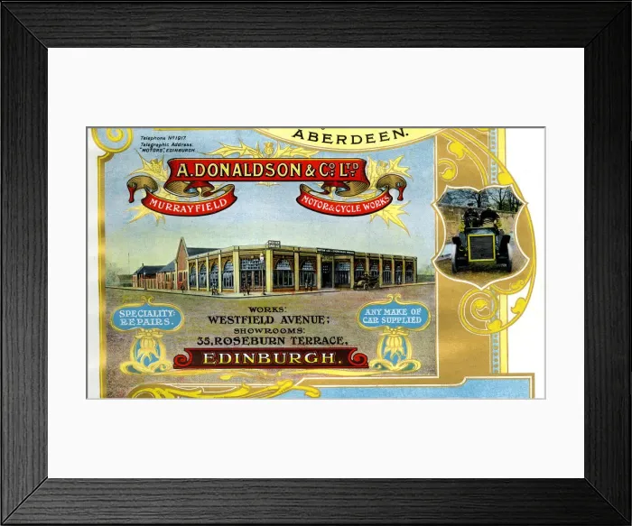 Framed Print : Advert, A Donaldson & Co Ltd, Edinburgh, Scotland Framed Print : Advert, A Donaldson & Co Ltd, Edinburgh, Scotland