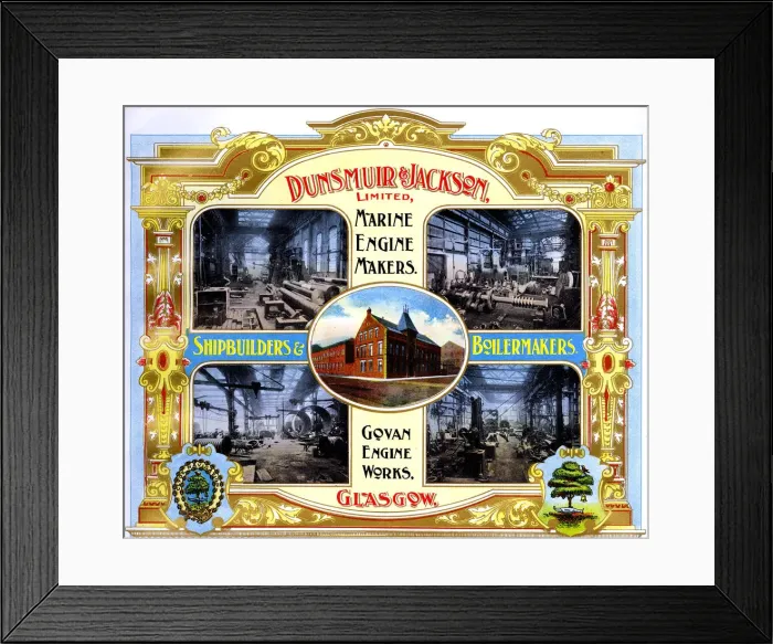 Framed Print : Advert, Dunsmuir & Jackson, Shipbuilders, Govan Framed Print : Advert, Dunsmuir & Jackson, Shipbuilders, Govan