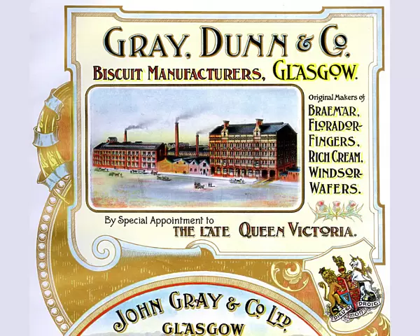 Advert, Gray, Dunn & Co, Biscuit Manufacturers, Glasgow