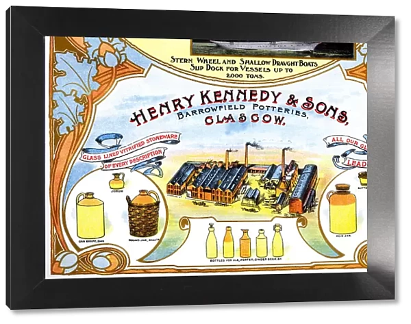 Advert, Henry Kennedy & Sons, Barrowfield Potteries, Glasgow