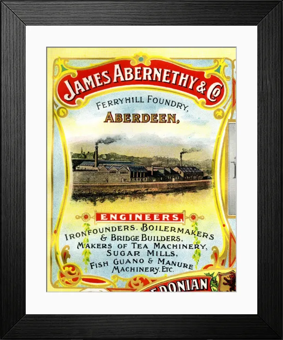 Framed Print : Advert, James Abernethy & Co, Aberdeen, Scotland Framed Print : Advert, James Abernethy & Co, Aberdeen, Scotland