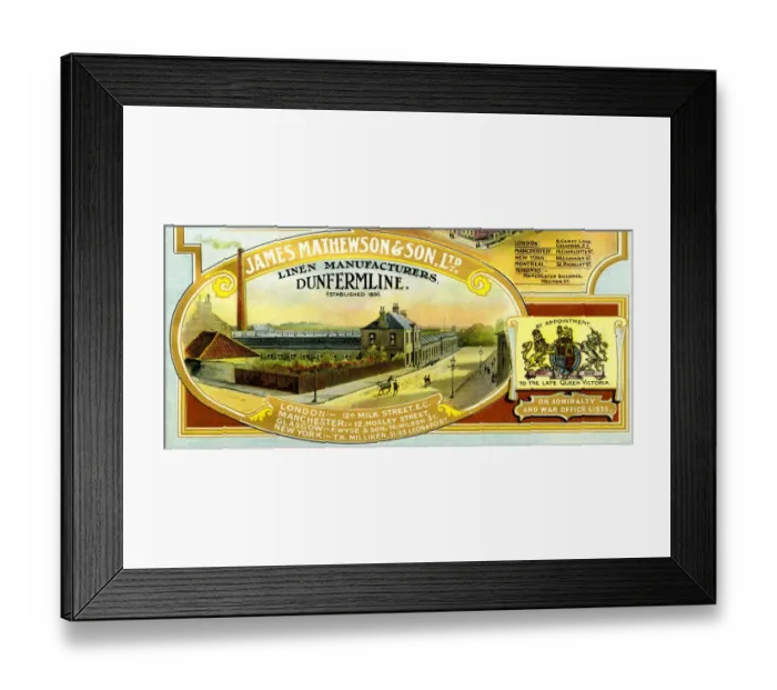 Framed Print : Advert, James Mathewson & Son Ltd, Dunfermline Framed Print : Advert, James Mathewson & Son Ltd, Dunfermline