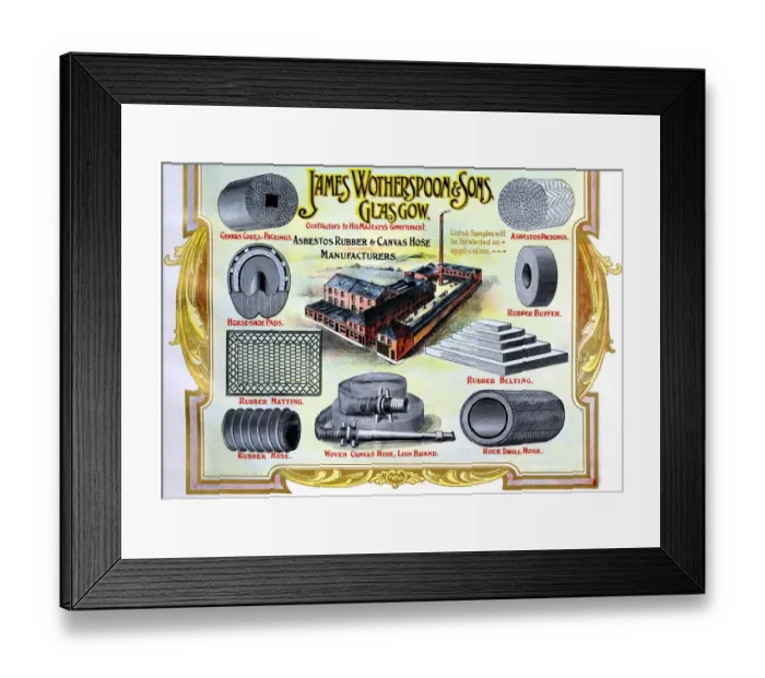 Framed Print : Advert, James Wotherspoon & Sons, Glasgow, Scotland Framed Print : Advert, James Wotherspoon & Sons, Glasgow, Scotland