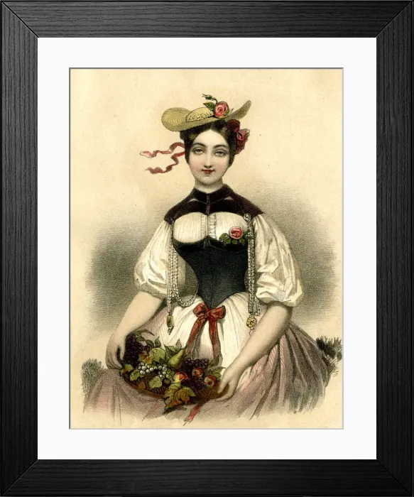 Framed Print : La Bateliere de Brienz (The Boatwoman of Brienz) Framed Print : La Bateliere de Brienz (The Boatwoman of Brienz)