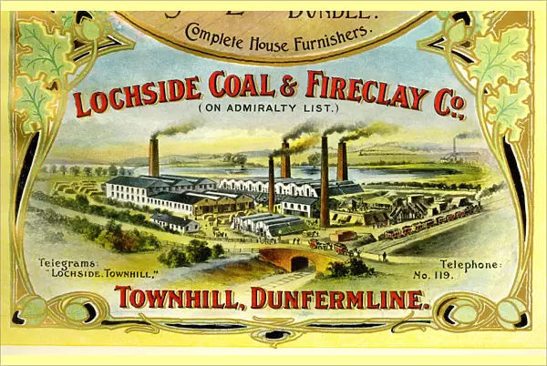 Advert, Lochside Coal & Fireclay Co, Townhill, Dunfermline