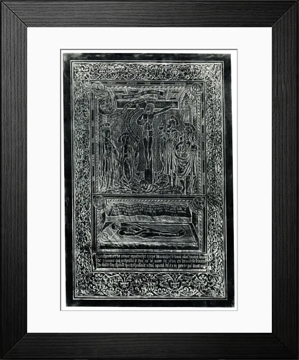 Framed Print : Monumental brass rubbing, Nicholas le Brun, Jeumont Framed Print : Monumental brass rubbing, Nicholas le Brun, Jeumont