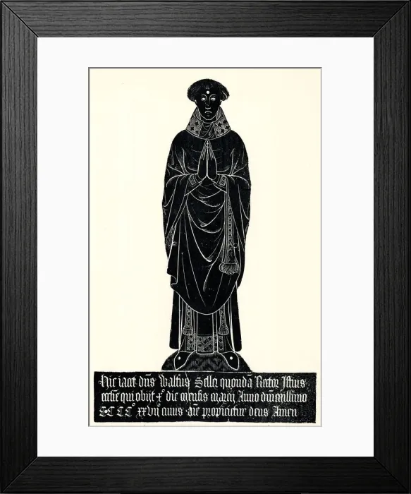Framed Print : Monumental brass rubbing, Walter Seller, Iden, Sussex Framed Print : Monumental brass rubbing, Walter Seller, Iden, Sussex