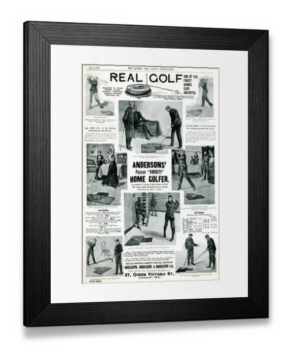 Framed Print : Advert, Real Golf, Andersons Home Golfer Framed Print : Advert, Real Golf, Andersons Home Golfer