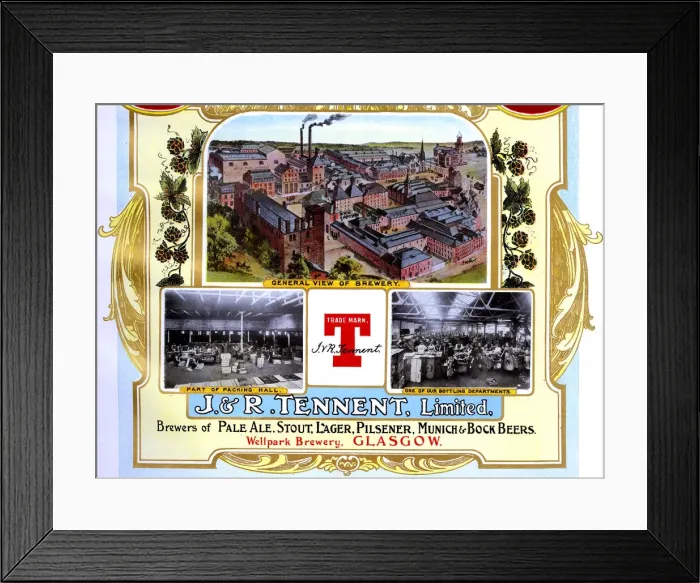 Framed Print : Advert, J & R Tennent Limited, Glasgow, Scotland Framed Print : Advert, J & R Tennent Limited, Glasgow, Scotland