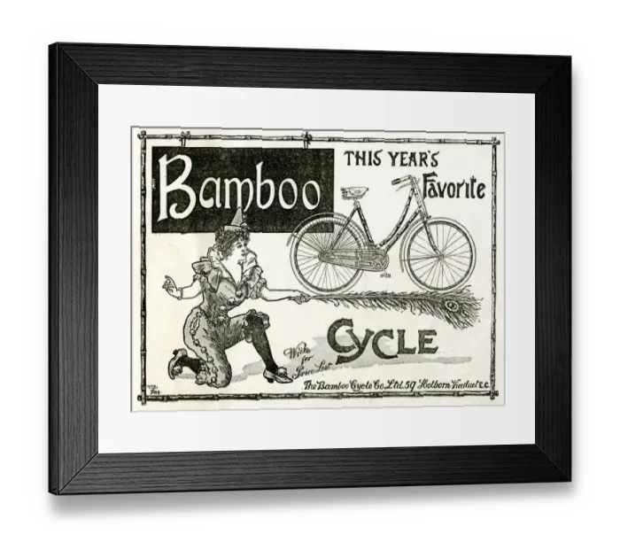 Framed Print : Advert, The Bamboo Cycle Co Ltd Framed Print : Advert, The Bamboo Cycle Co Ltd