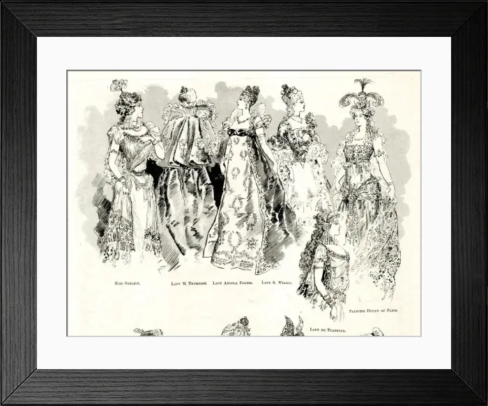 Framed Print : Historic Fancy Dress Ball at Devonshire House, London Framed Print : Historic Fancy Dress Ball at Devonshire House, London