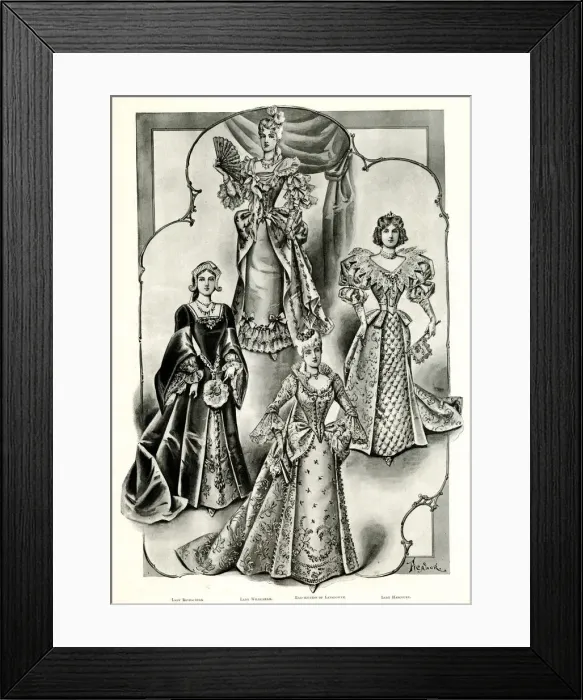 Framed Print : Historic Fancy Dress Ball at Devonshire House, London Framed Print : Historic Fancy Dress Ball at Devonshire House, London