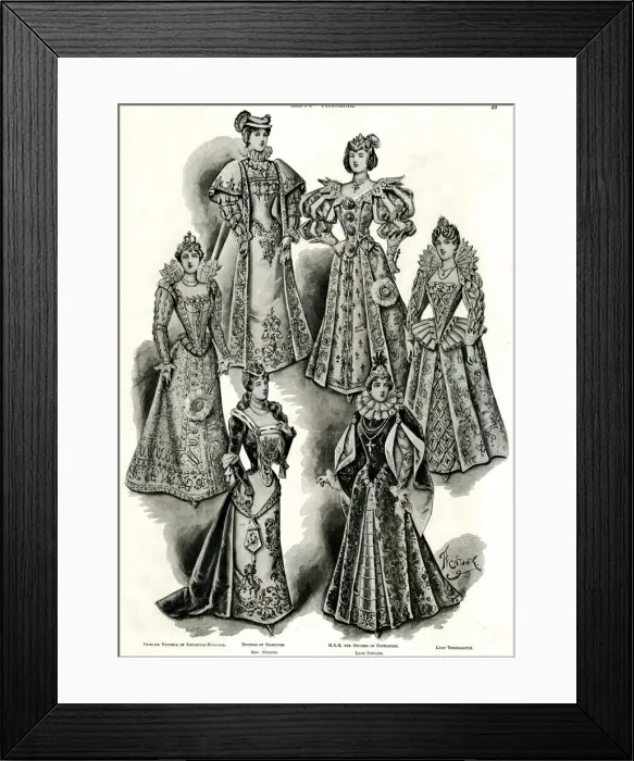 Framed Print : Historic Fancy Dress Ball at Devonshire House, London Framed Print : Historic Fancy Dress Ball at Devonshire House, London