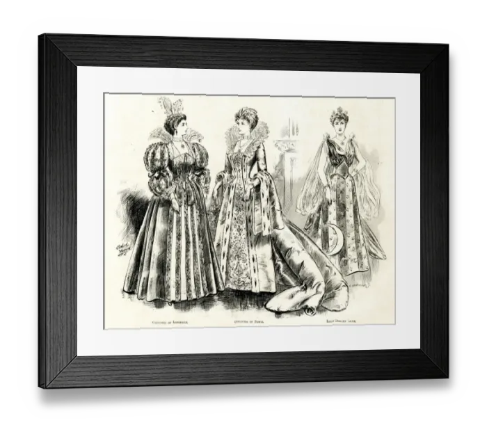 Framed Print : Historic Fancy Dress Ball at Devonshire House, London Framed Print : Historic Fancy Dress Ball at Devonshire House, London