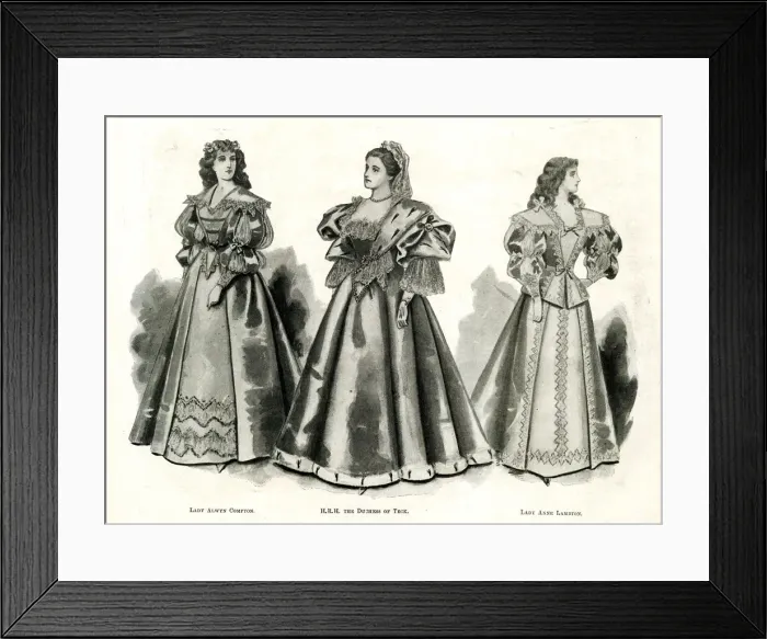 Framed Print : Historic Fancy Dress Ball at Devonshire House, London Framed Print : Historic Fancy Dress Ball at Devonshire House, London
