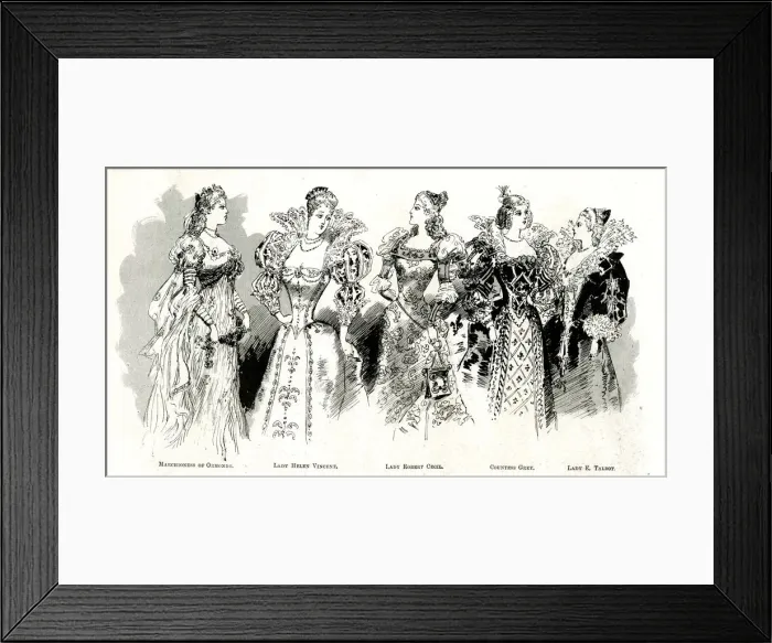 Framed Print : Historic Fancy Dress Ball at Devonshire House, London Framed Print : Historic Fancy Dress Ball at Devonshire House, London