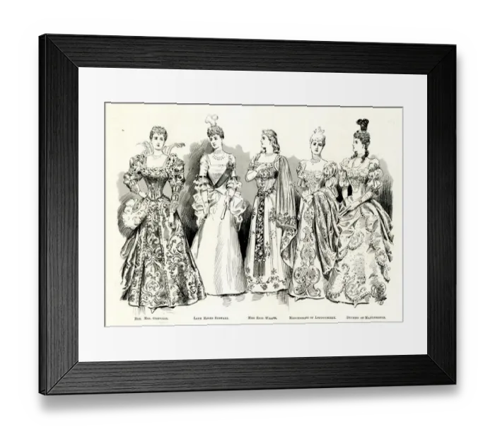 Framed Print : Historic Fancy Dress Ball at Devonshire House, London Framed Print : Historic Fancy Dress Ball at Devonshire House, London