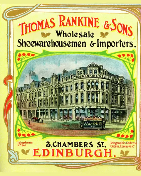 Advert, Thomas Rankine & Sons, Shoes, Edinburgh