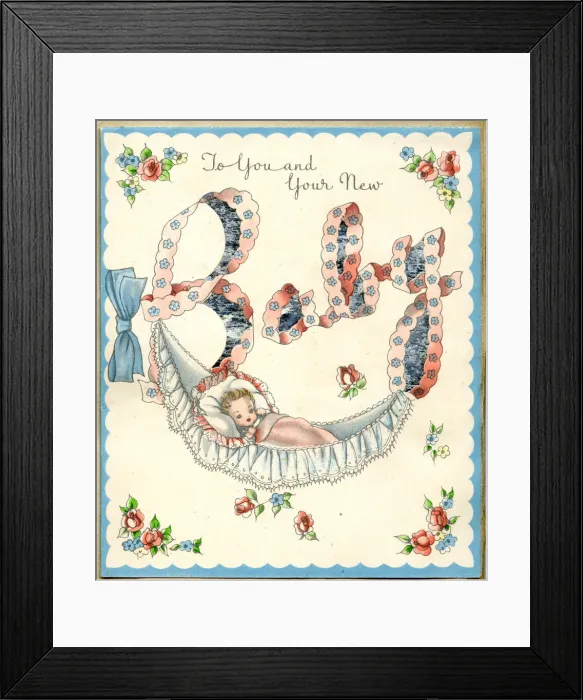 Framed Print : New baby card, To You and Your New Baby Framed Print : New baby card, To You and Your New Baby