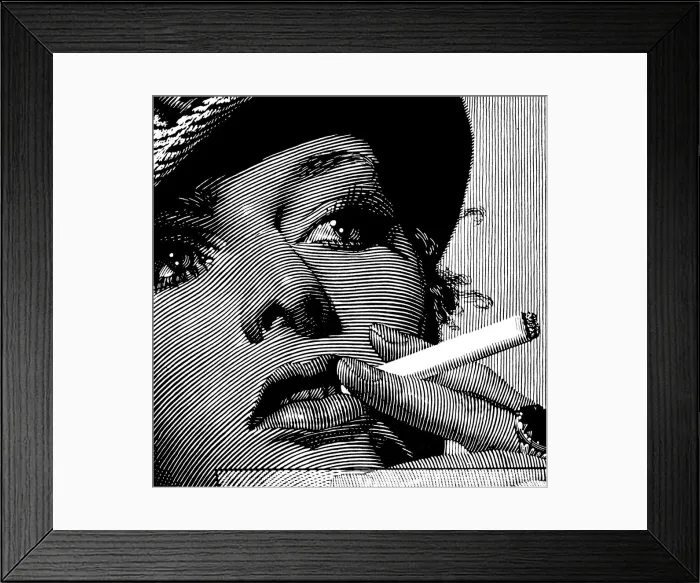 Framed Print : Woman smoking Framed Print : Woman smoking