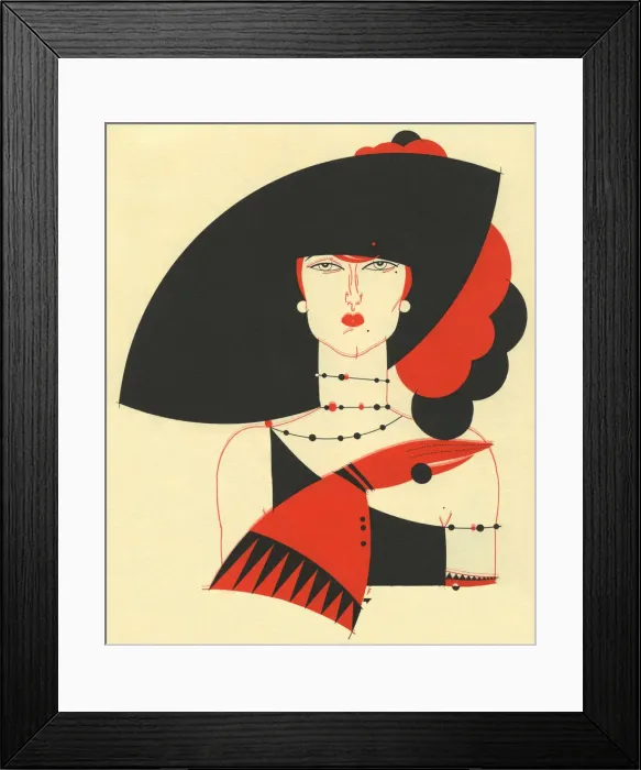 Framed Print : Woman in a hat Framed Print : Woman in a hat