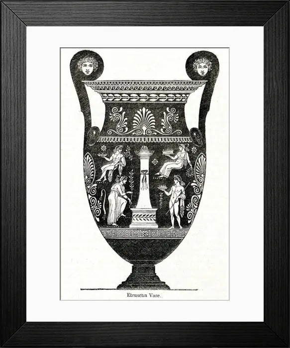 Framed Print : Etruscan vase, British Museum, London