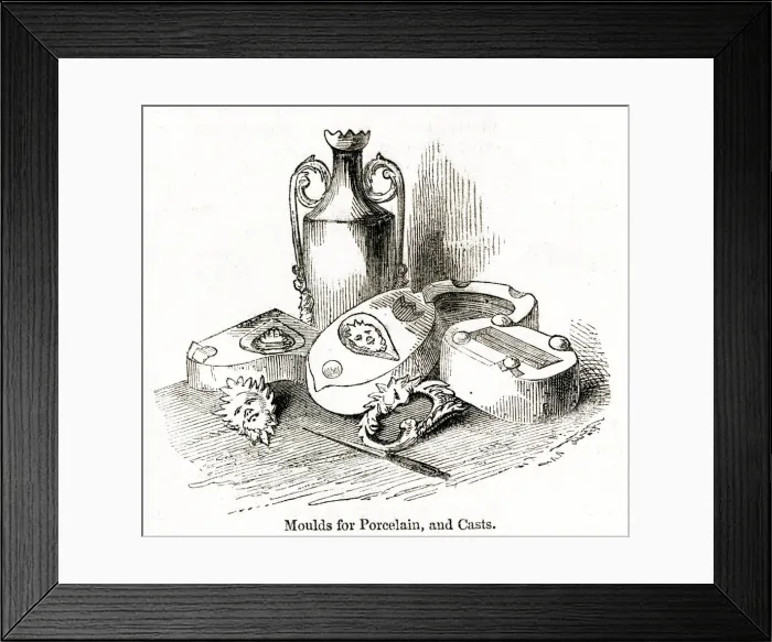 Framed Print : Moulds and casts, Royal Porcelain Works, Worcester Framed Print : Moulds and casts, Royal Porcelain Works, Worcester