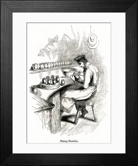 Framed Print : Scene at Royal Porcelain Works, Worcester Framed Print : Scene at Royal Porcelain Works, Worcester