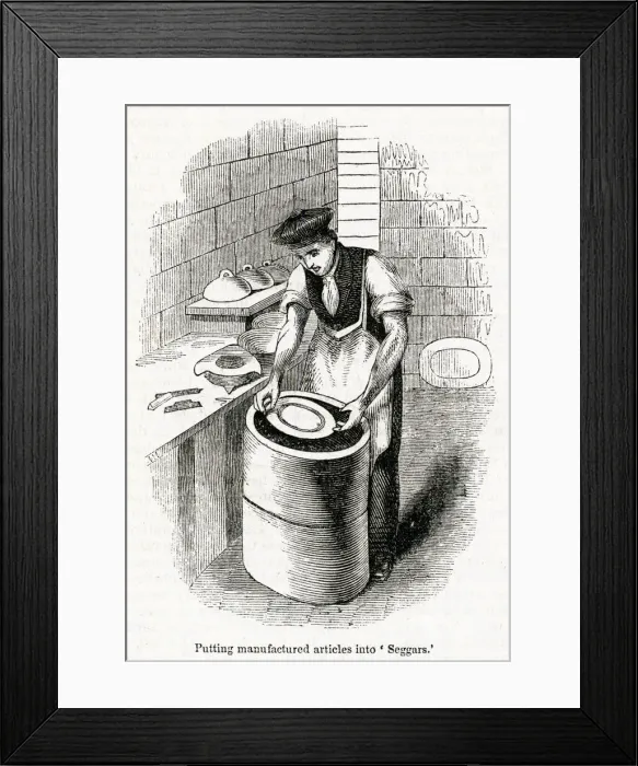 Framed Print : Scene at Royal Porcelain Works, Worcester Framed Print : Scene at Royal Porcelain Works, Worcester