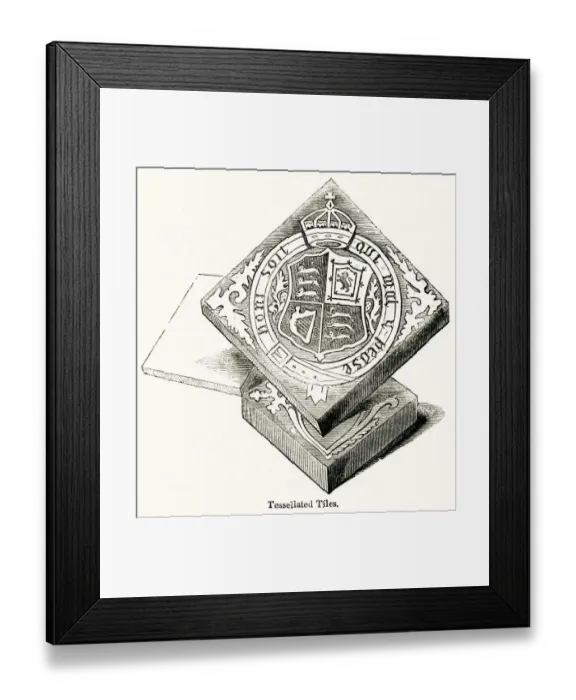 Framed Print : Tessellated tiles, Royal Porcelain Works, Worcester Framed Print : Tessellated tiles, Royal Porcelain Works, Worcester