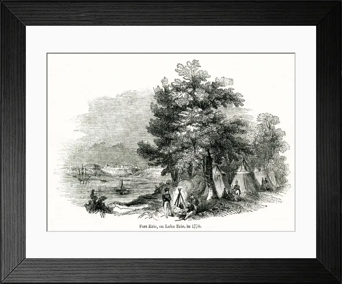 Framed Print : Army camp on the shores of Lake Erie, Canada Framed Print : Army camp on the shores of Lake Erie, Canada