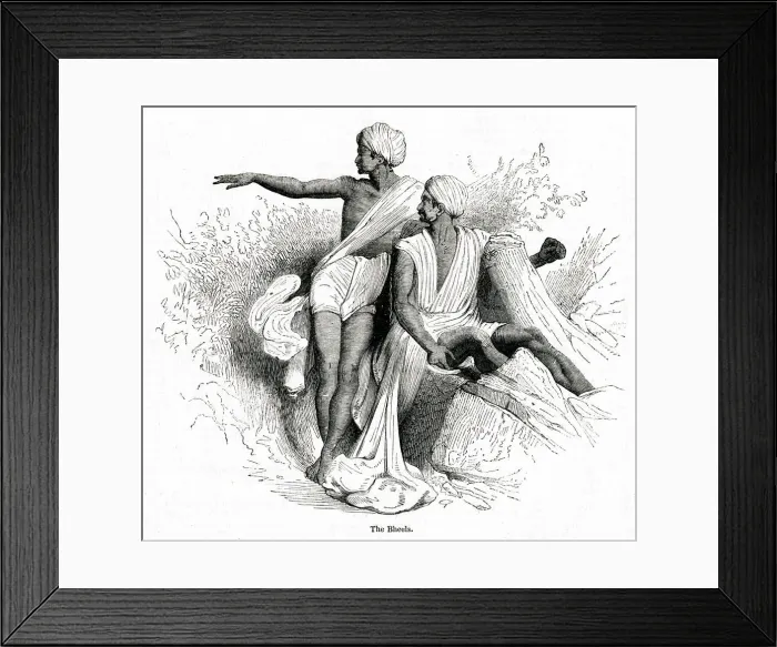 Framed Print : Bheels or Bhils, a large ethnic group in West India Framed Print : Bheels or Bhils, a large ethnic group in West India