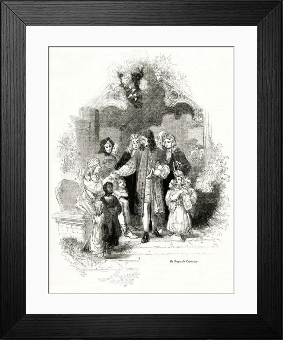 Framed Print : Sir Roger de Coverley, fictitious character in The Spectator Framed Print : Sir Roger de Coverley, fictitious character in The Spectator