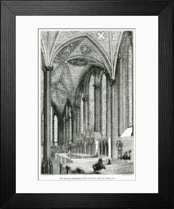 Framed Print : Interior of the Temple Church, London Framed Print : Interior of the Temple Church, London