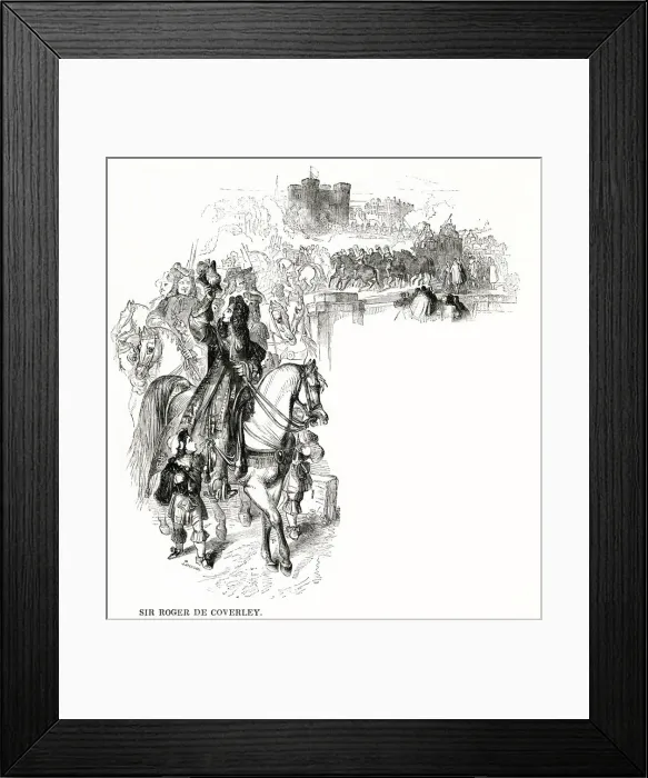 Framed Print : Sir Roger de Coverley, fictitious character in The Spectator Framed Print : Sir Roger de Coverley, fictitious character in The Spectator