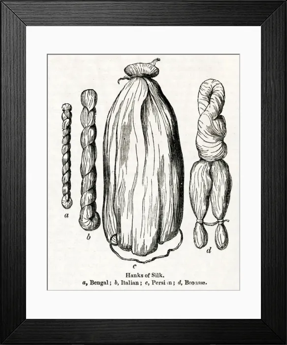 Framed Print : Four hanks of silk, Old Silk Mill, Derby Framed Print : Four hanks of silk, Old Silk Mill, Derby