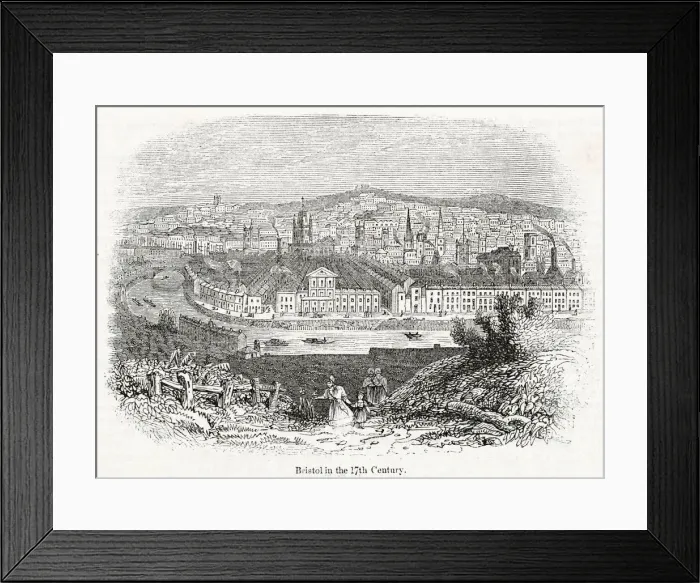 Framed Print : General view of Bristol with the River Avon Framed Print : General view of Bristol with the River Avon