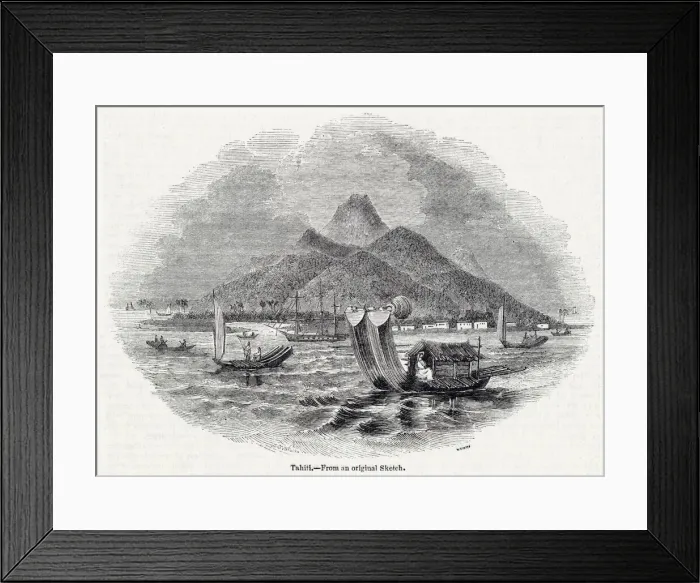 Framed Print : View of Tahiti, French Polynesia, South Pacific Framed Print : View of Tahiti, French Polynesia, South Pacific