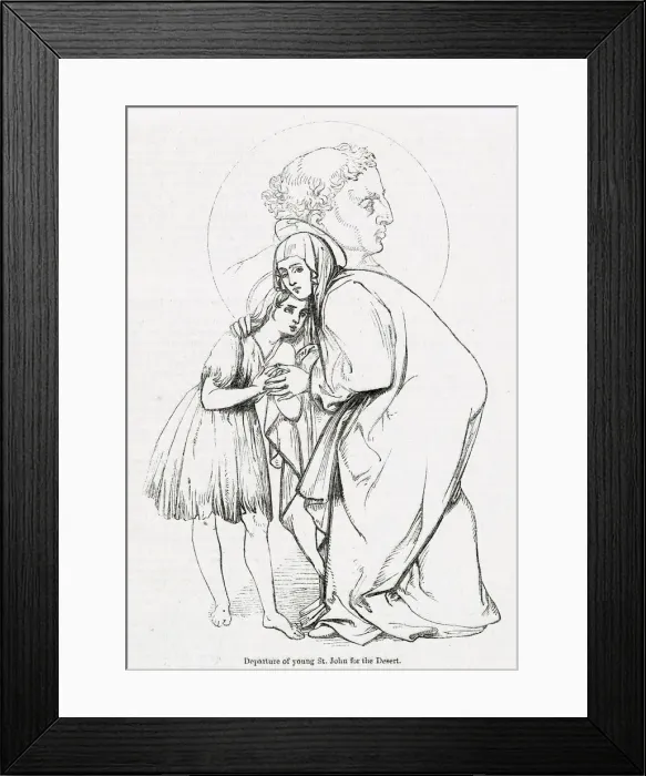 Framed Print : St John taking leave of his parents, by Filippo Lippi Framed Print : St John taking leave of his parents, by Filippo Lippi