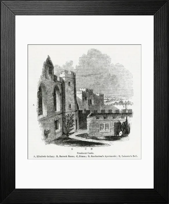 Framed Print : View inside Penshurst Castle, Tonbridge, Kent Framed Print : View inside Penshurst Castle, Tonbridge, Kent