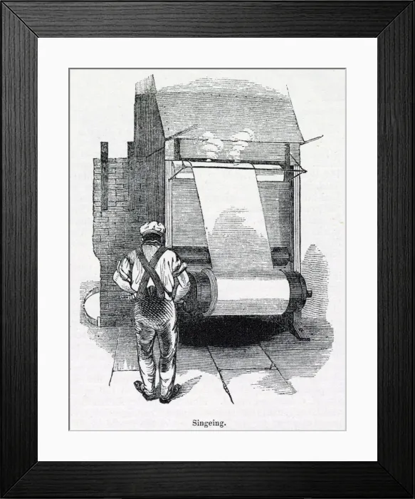 Framed Print : Scene at a Lancashire cotton printing works Framed Print : Scene at a Lancashire cotton printing works