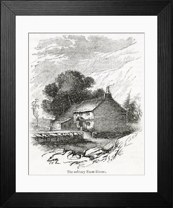 Framed Print : Solitary farmhouse, Langdale, Cumbria, Lake District Framed Print : Solitary farmhouse, Langdale, Cumbria, Lake District