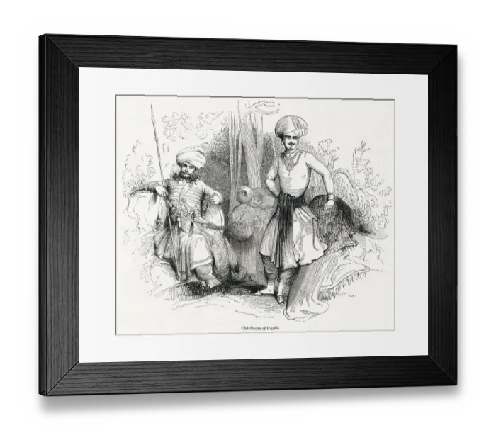 Framed Print : Two chieftains of the Kutch Province, north-west India Framed Print : Two chieftains of the Kutch Province, north-west India